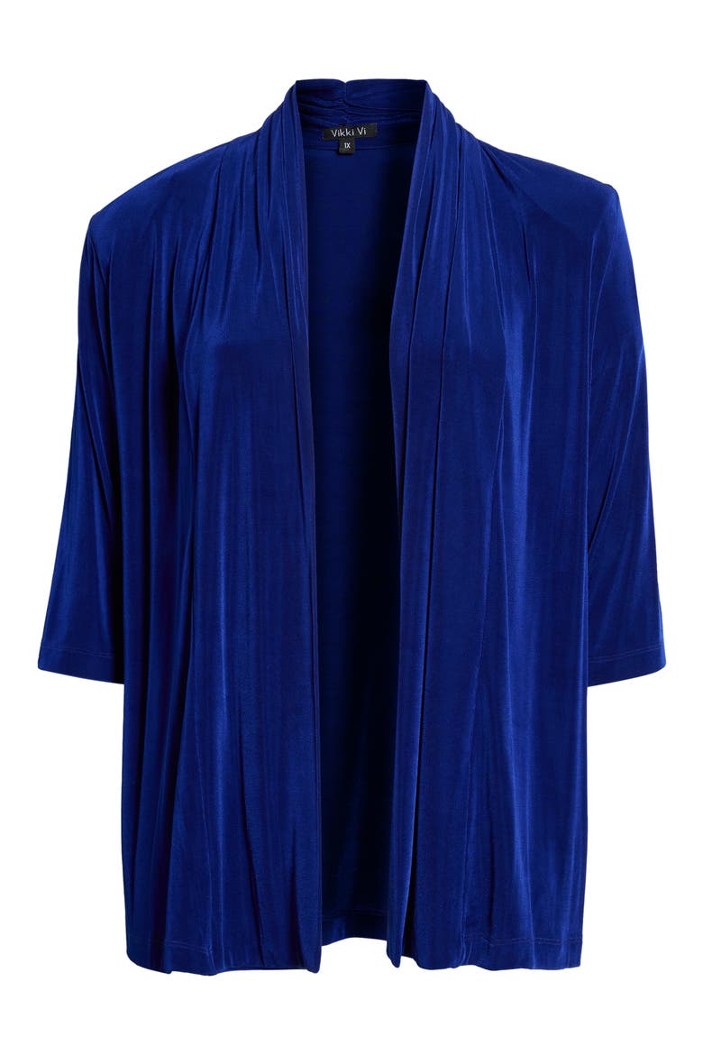 Classic Knit Open Front Jacket, Main, color, ROYAL BLUE