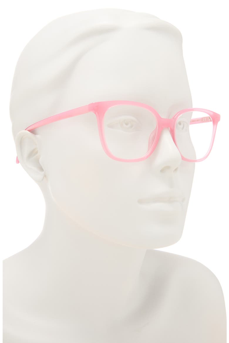 romeo 50mm rectangular reading glasses, Alternate, color, PINK