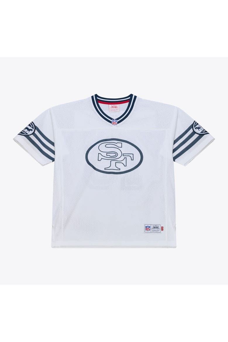 Unisex Mitchell & Ness x Levi's Joe Montana White San Francisco 49ers Legacy Jersey, Main, color, White