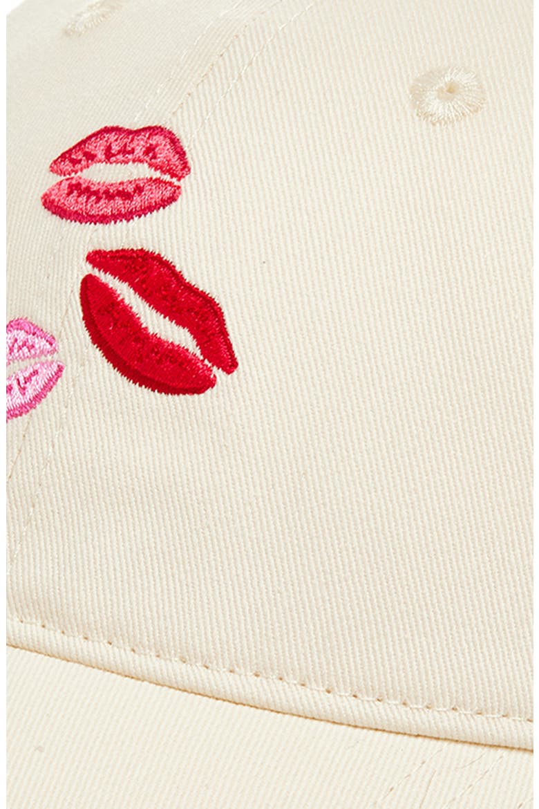 Kisses Baseball Cap, Alternate, color, CREAM