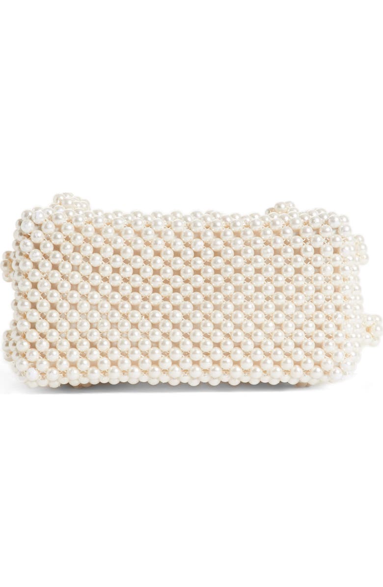 Shrimps Antonia Small Imitation Pearl Beaded Handbag, Alternate, color,