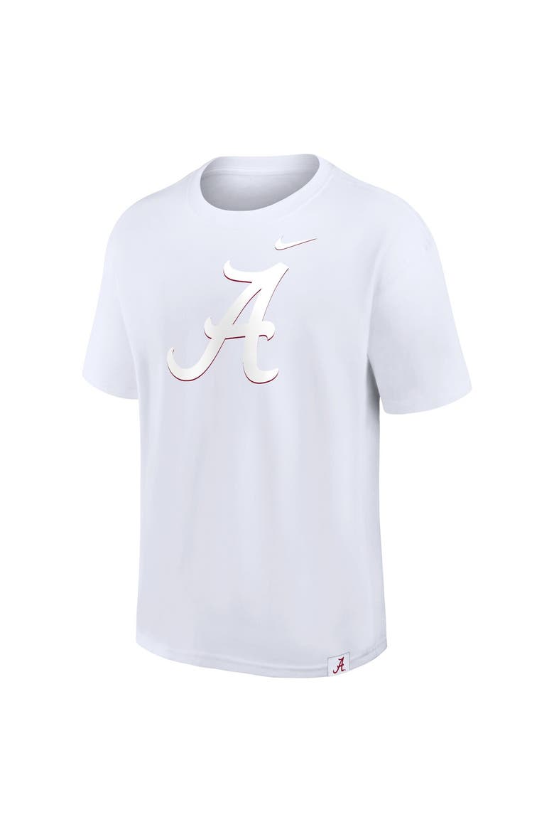 Men's Nike White Alabama Crimson Tide 2-Hit Statement Max90 T-Shirt, Alternate, color, White