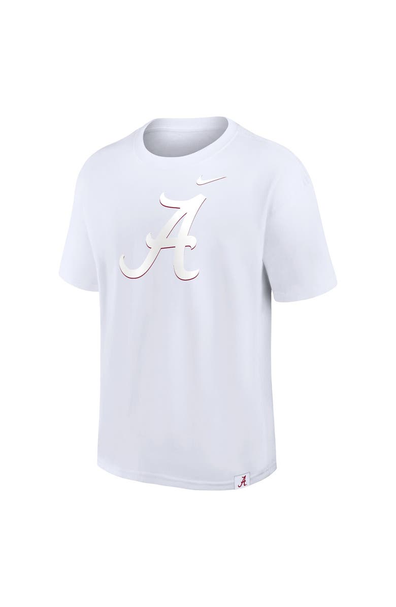 Nike Men's Nike White Alabama Crimson Tide 2-Hit Statement Max90 T-Shirt, Alternate, color, White
