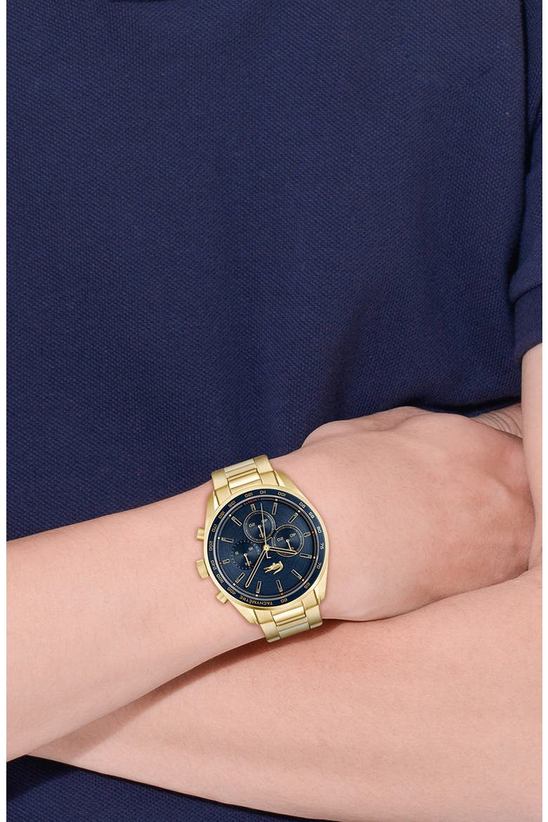Boston Chronograph Bracelet Watch, 42mm, Alternate, color, NAVY