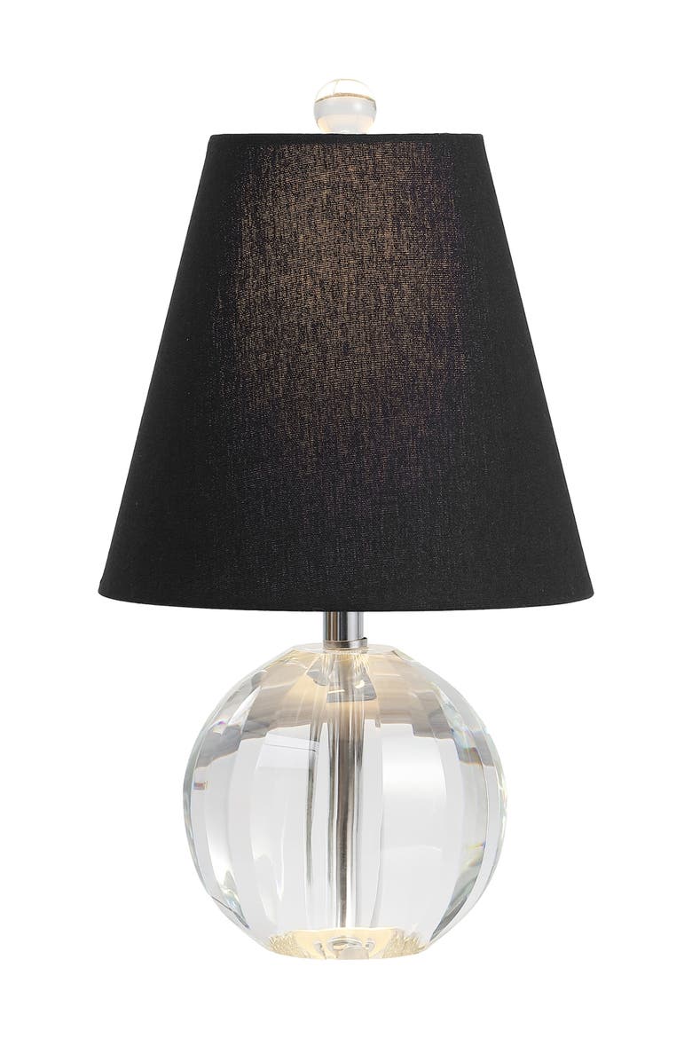 Goddard 16" Crystal Ball/Metal LED Table Lamp, Main, color, Clear/Black