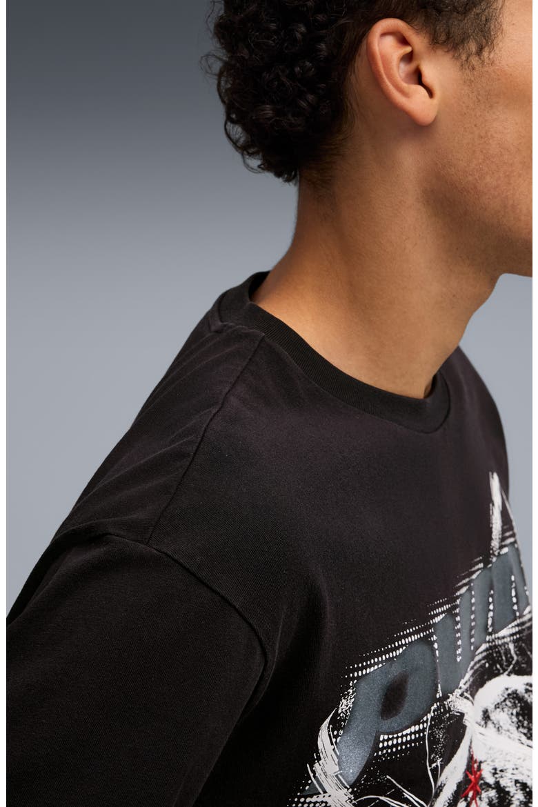 Tech-X Washed Cotton T-Shirt, Alternate, color, PUMA BLACK