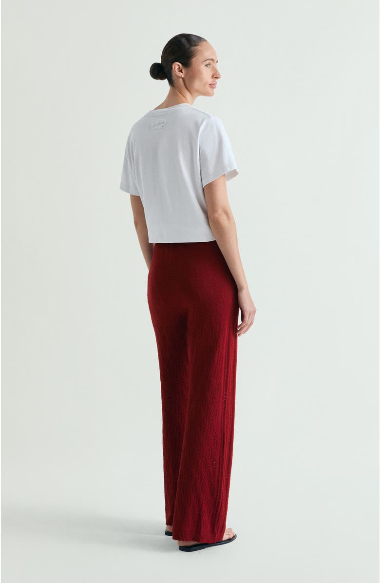 Scalpers Set Pointelle Knit Pant, Alternate, color, Red