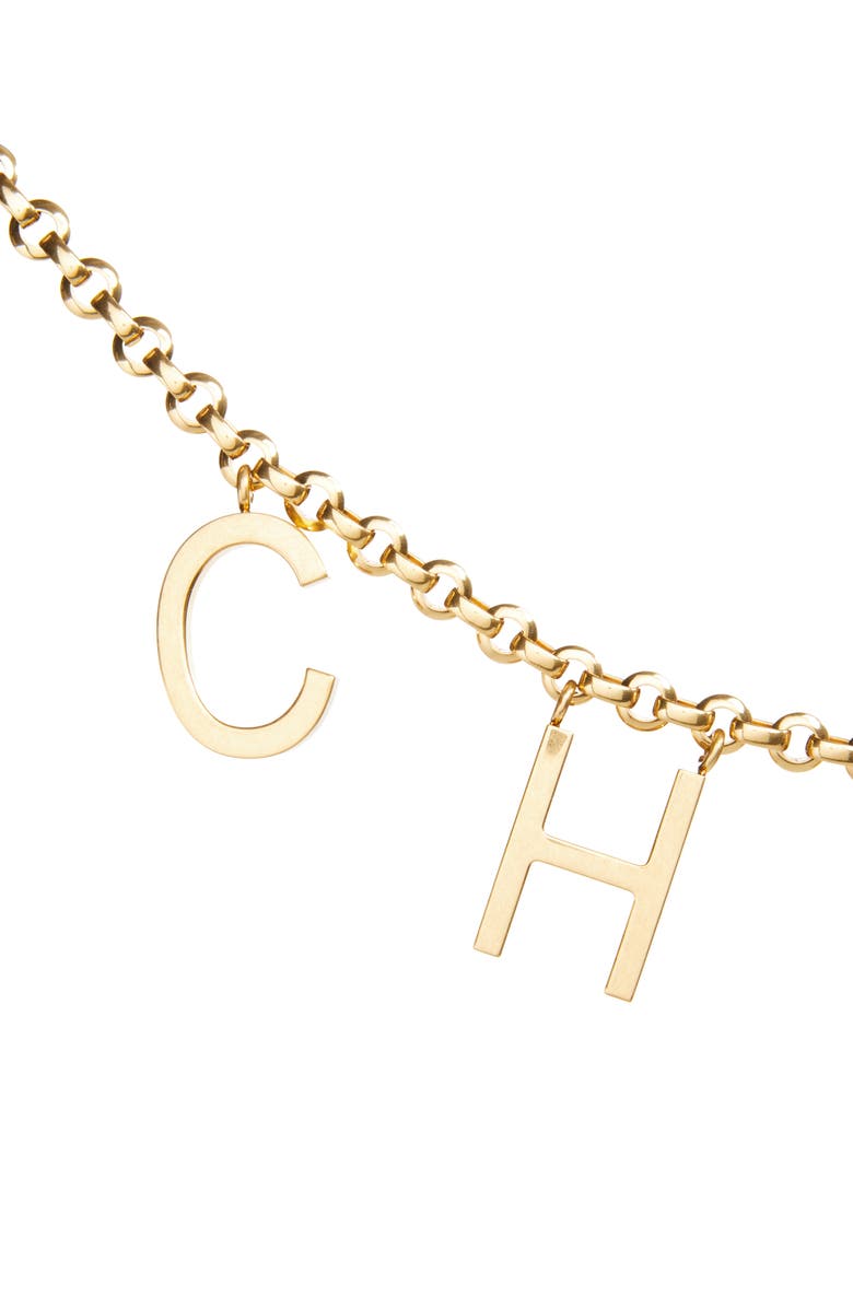 Chloé Logo Chain Belt, Alternate, color, Vintage Gold