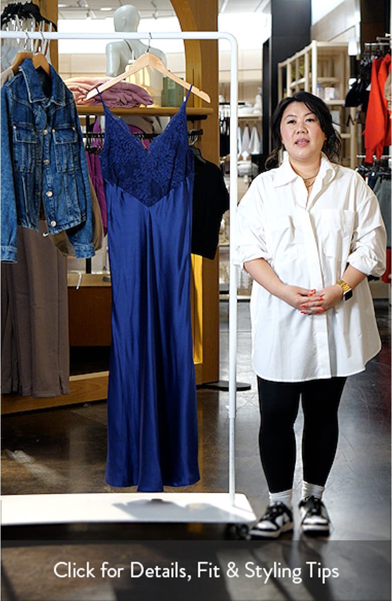 Polina Lace Bodice Satin Slipdress, sales video thumbnail