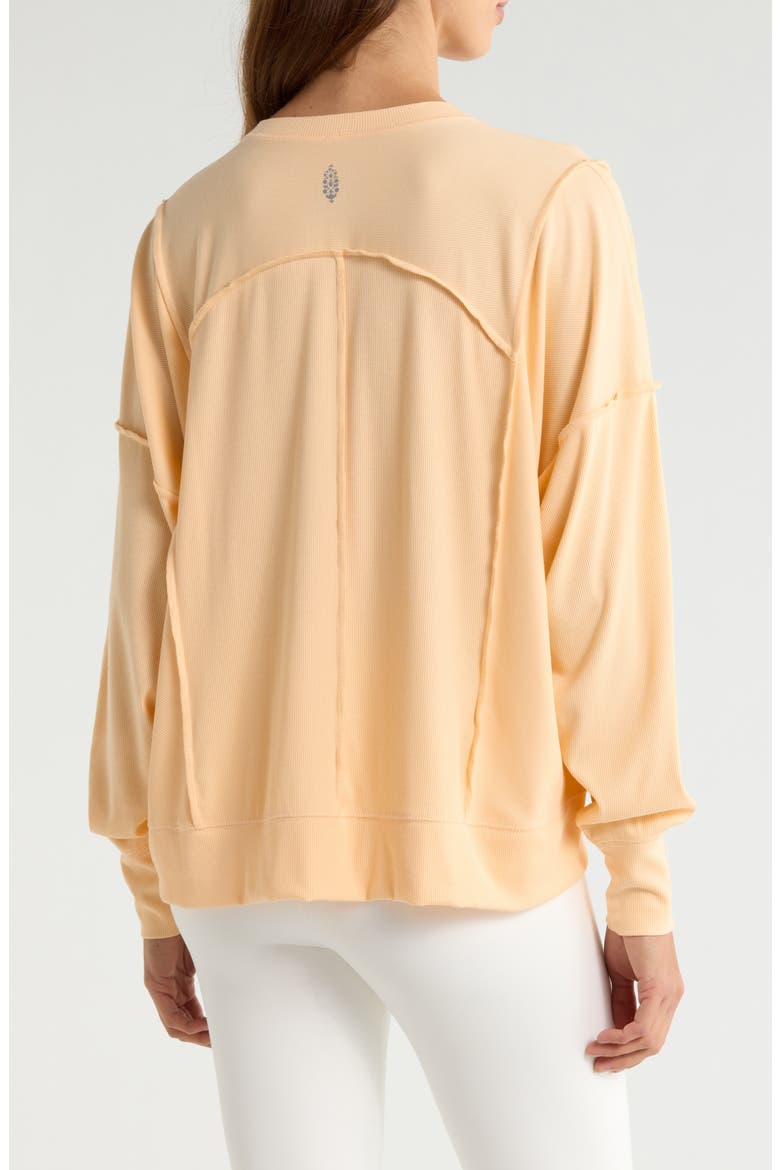 FP Movement All My Love Long Sleeve Rib T-Shirt, Alternate, color, PINA COLADA