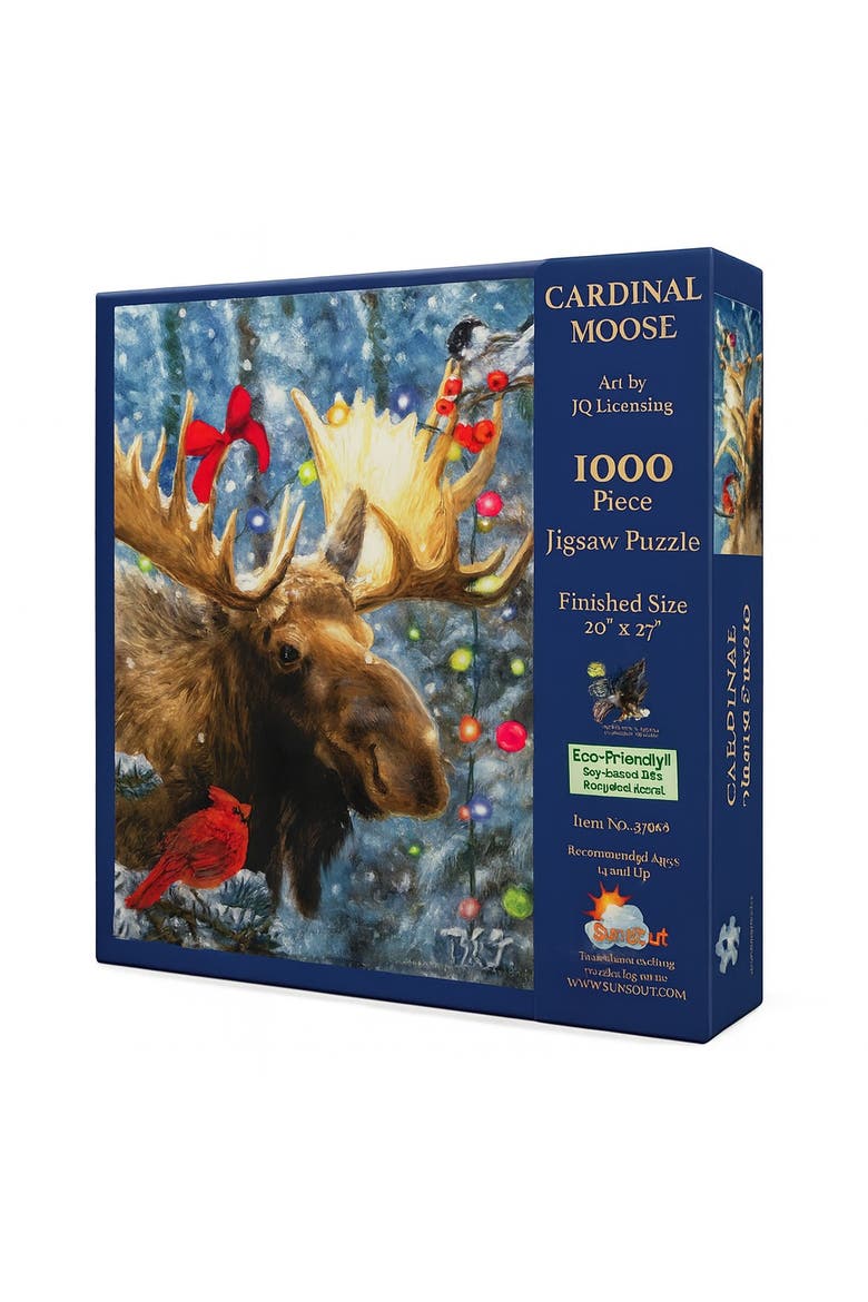 Cardinal Moose 1000 piece Jigsaw Puzzle for Adults, Main, color, Multicolor