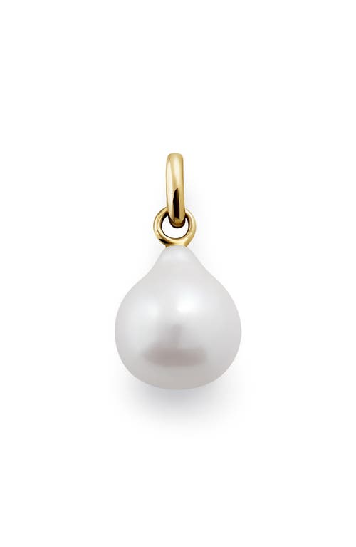 Monica Vinader Baroque Pearl Charm In Gold
