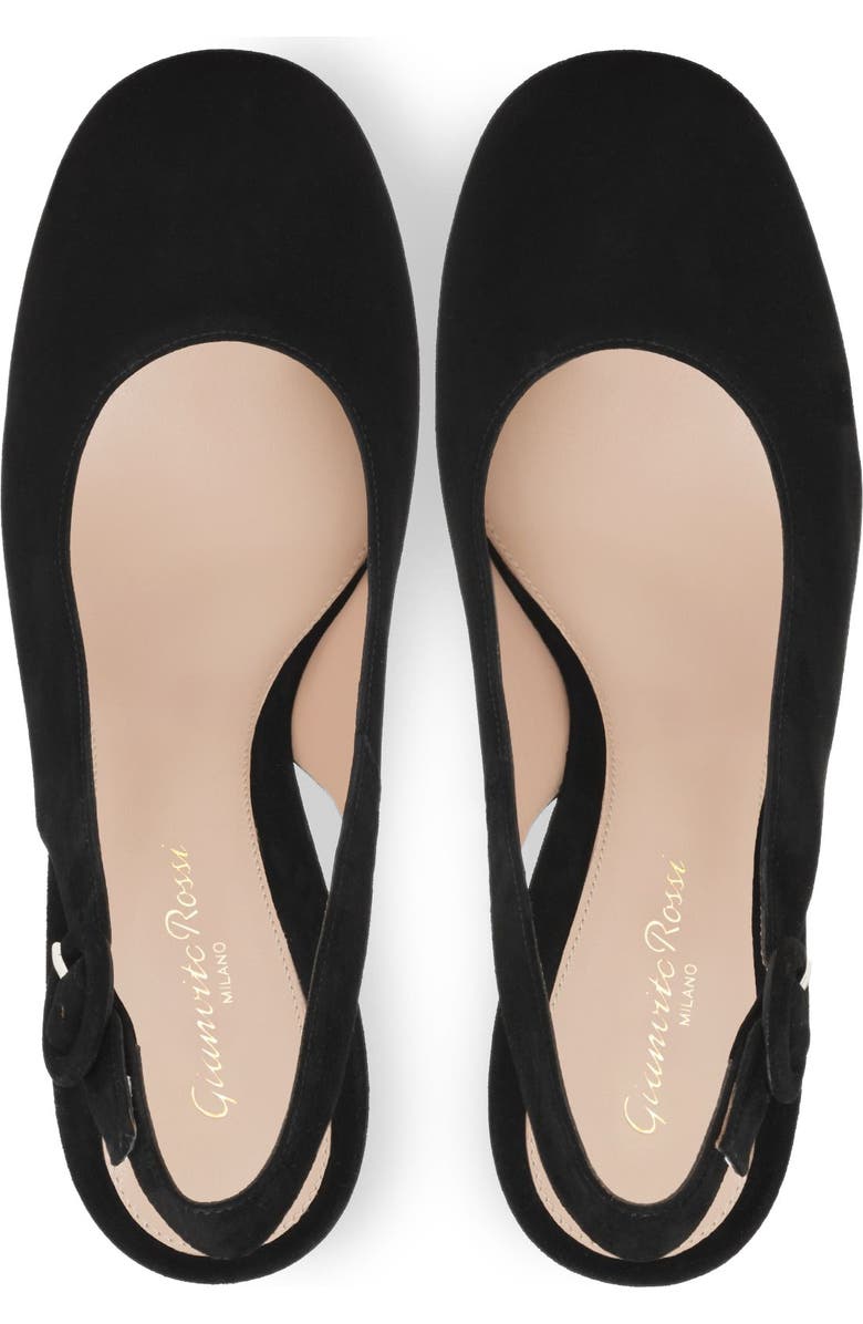 Gianvito Rossi Joelle Sling Pump, Alternate, color, Black Suede
