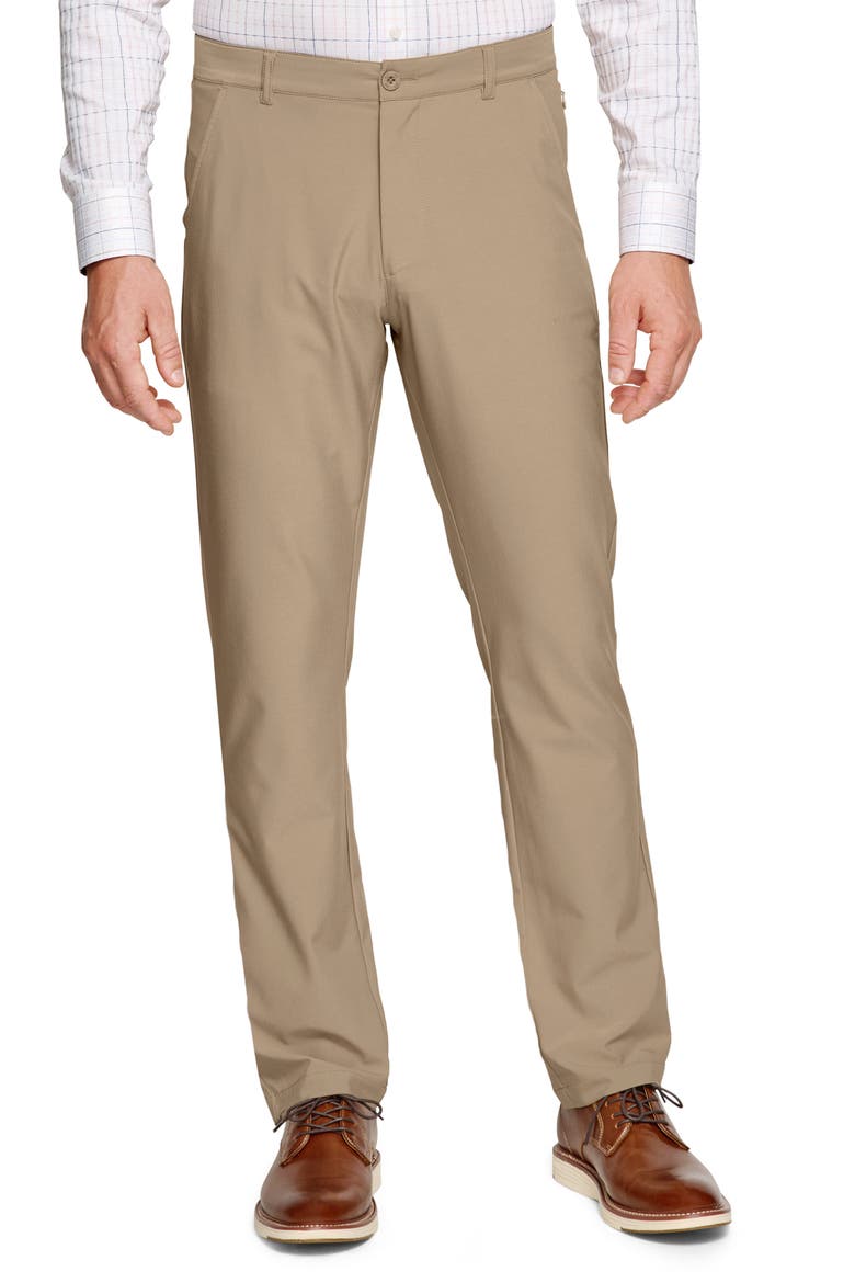 XC4 Performance Flat Front Pants, Main, color, BEIGE