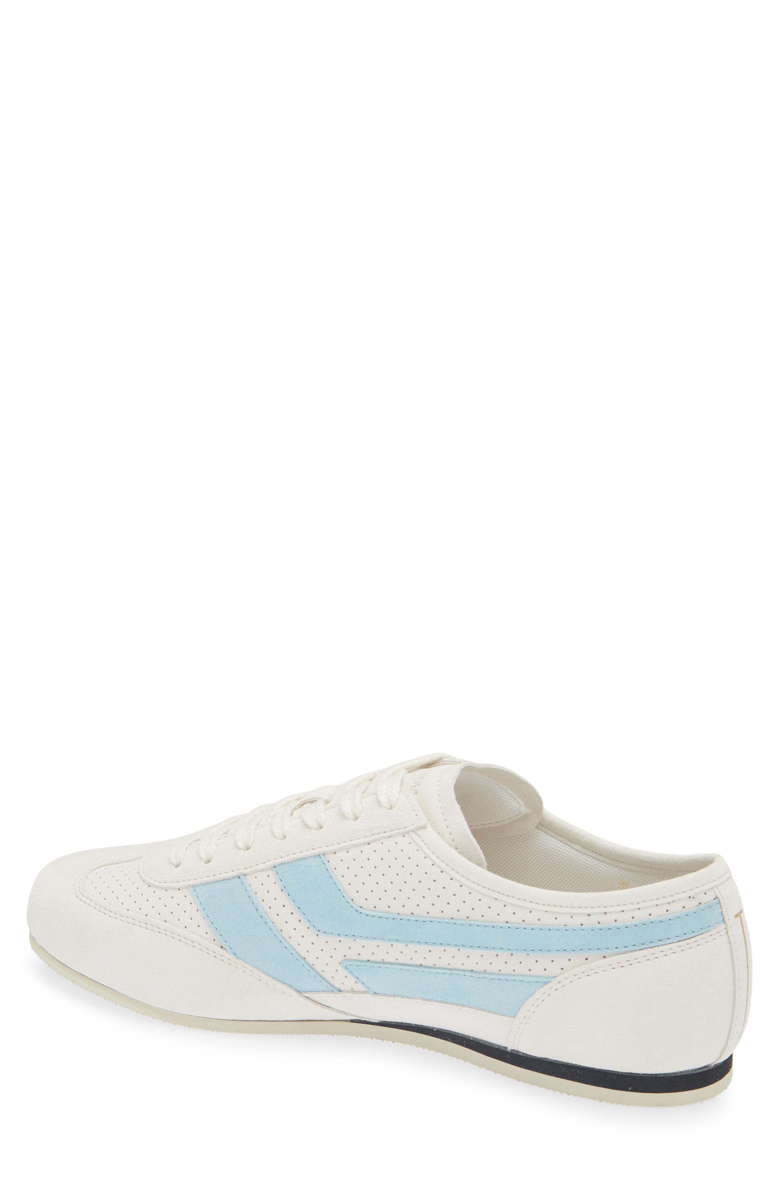 TOM FORD Brook Perforated Sneaker, Alternate, color, Cream/ Light Blue/ White