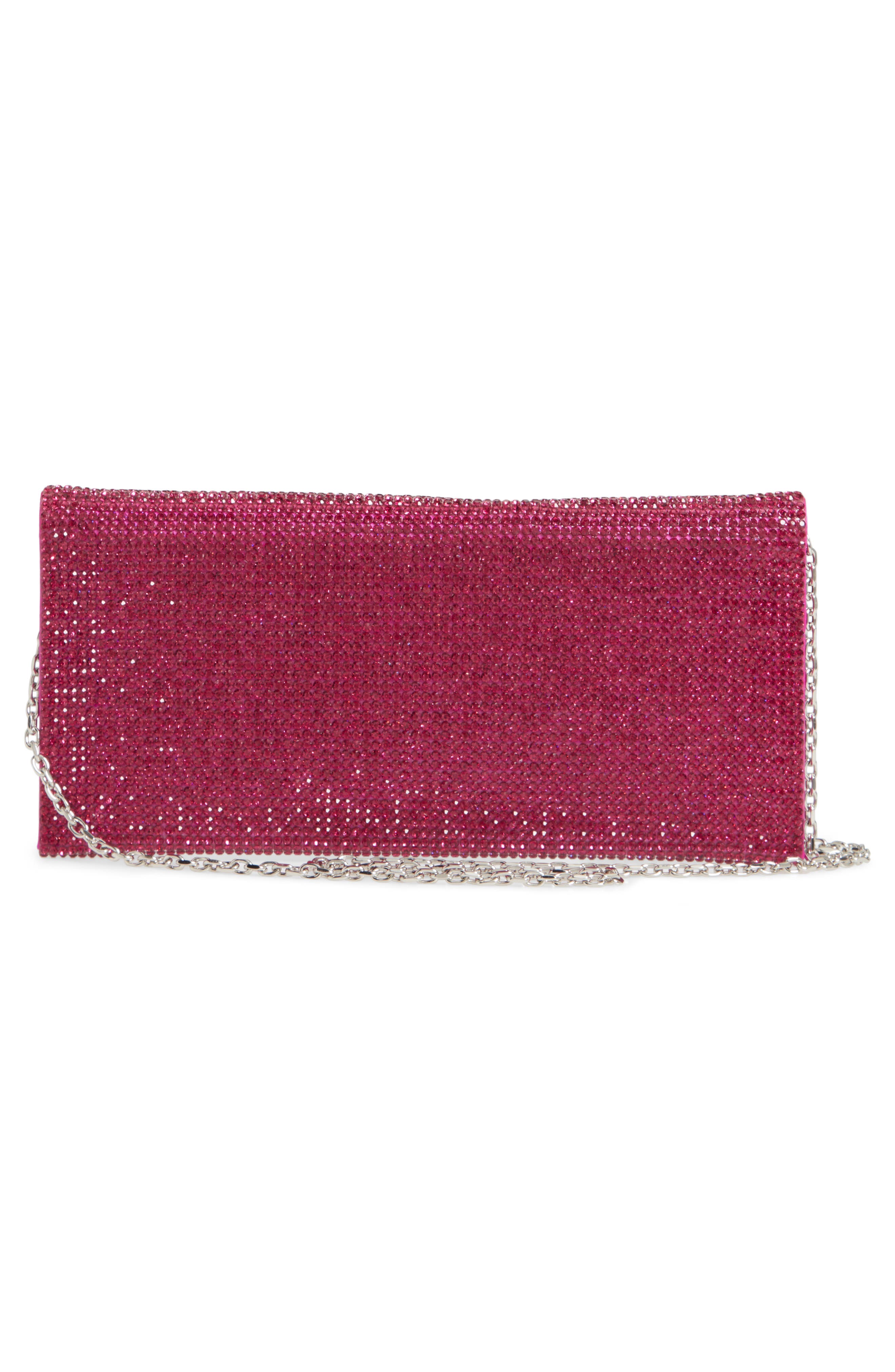 Beaded Envelope Clutch, Alternate, color, FUSCHIA