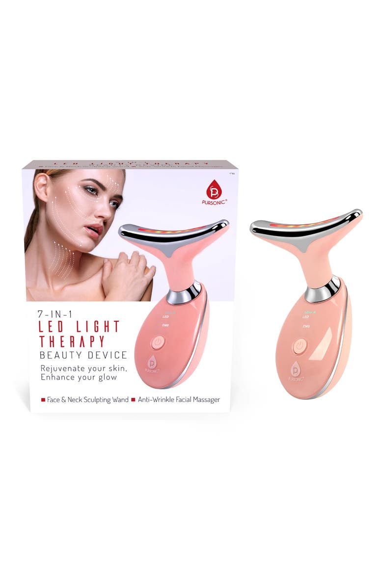 7-in-1 LED Light Therapy Device, Main, color, PINK