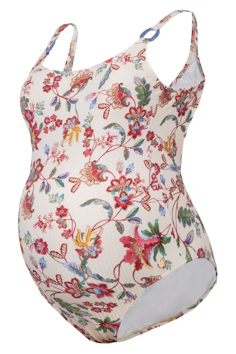 Tea Time maternity swimsuit, Alternate, color, PINK