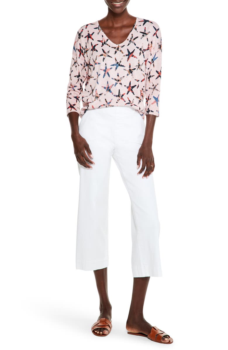 NIC+ZOE Stargazing Cotton & Linen Blend Sweater, Alternate, color,