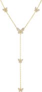 BY ADINA EDEN Pavé Butterfly Lariat Necklace