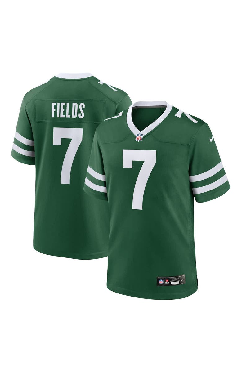 Nike Youth Nike Justin Fields Legacy Green New York Jets Game Player Jersey, Alternate, color, Green