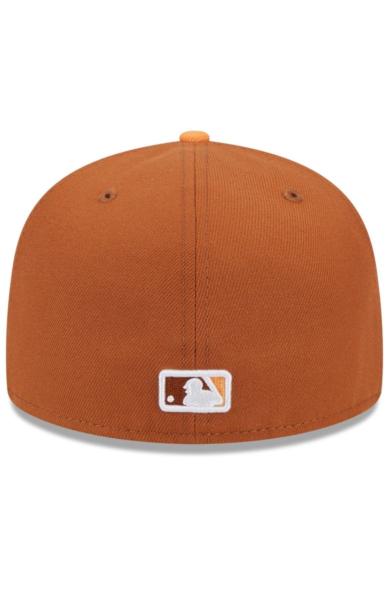 New Era Men's New Era Brown/Orange Oakland Athletics Spring Color Basic Two-Tone 59FIFTY Fitted Hat, Alternate, color, 
