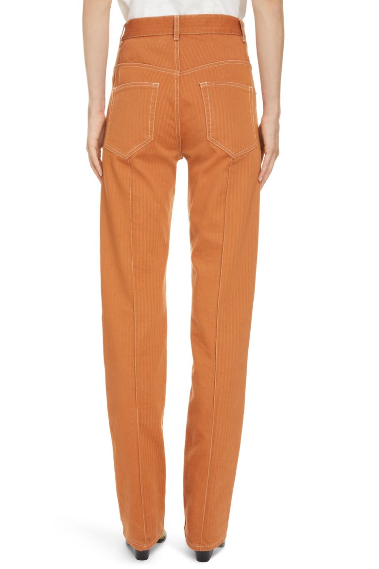 Lirokae Herringbone Straight Leg Jeans, Alternate, color, TERRACOTTA