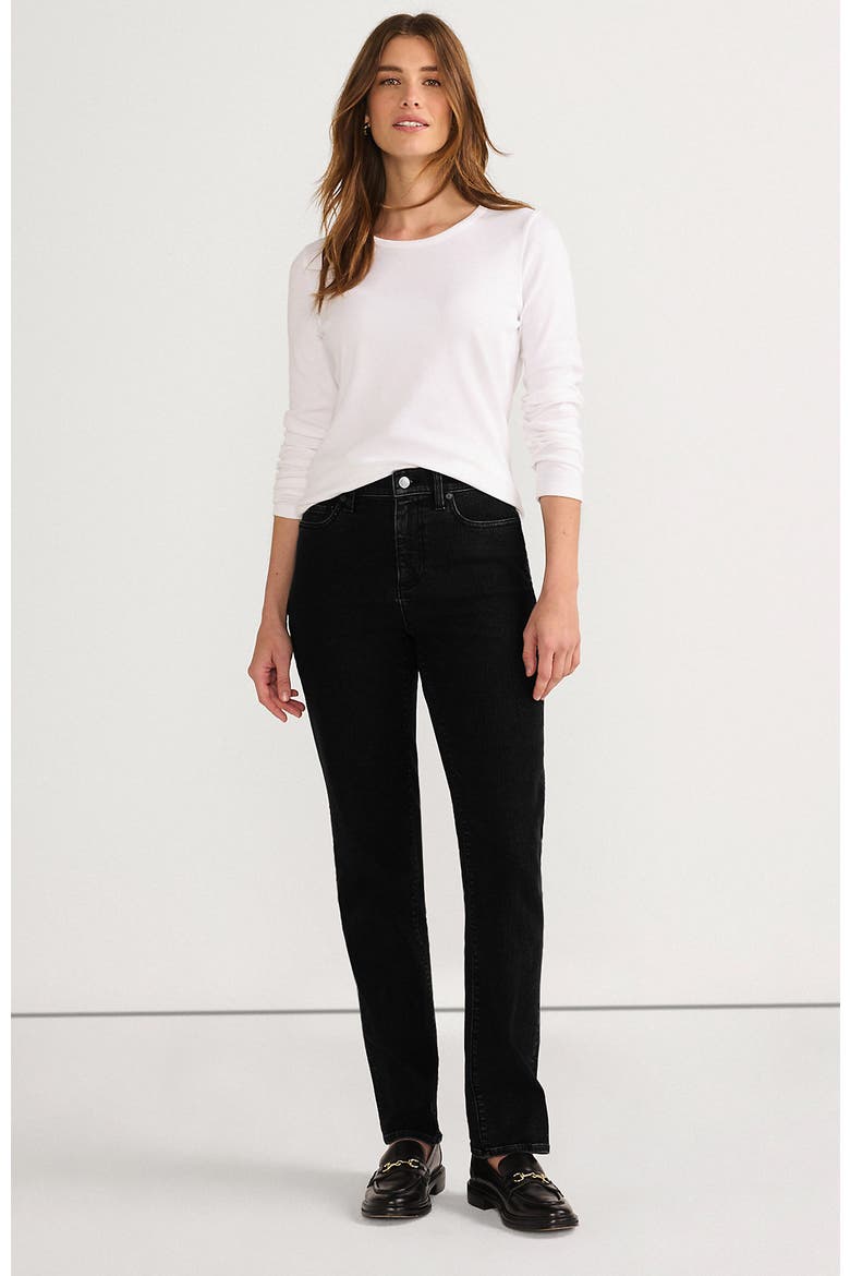 Recover Mid Rise Straight Leg Blue Jeans, Main, color, Black