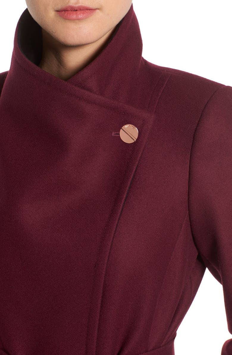 Ted Baker London Wool Blend Wrap Coat, Alternate, color,
