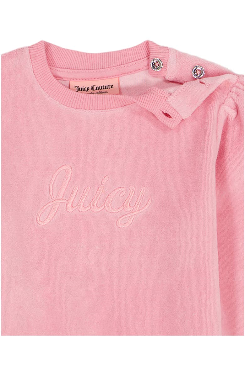 Juicy Couture Velour Pullover & Ruffled Joggers Set, Alternate, color, Pink