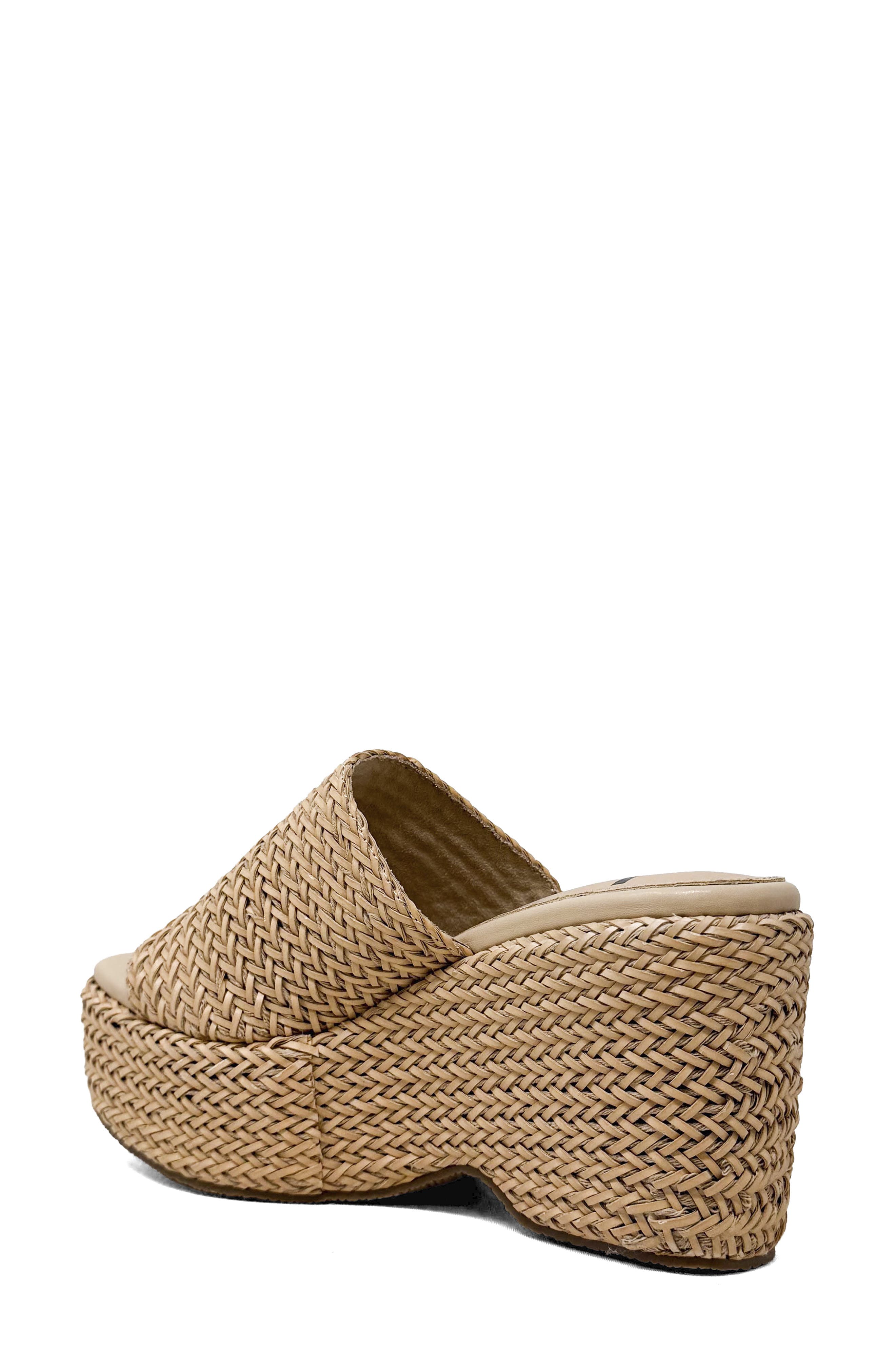 Josie Platform Slide Sandal, Alternate, color, BONE