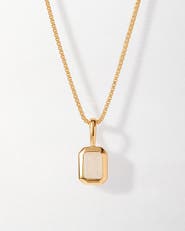 Edge of Ember Deco Birthstone Necklace