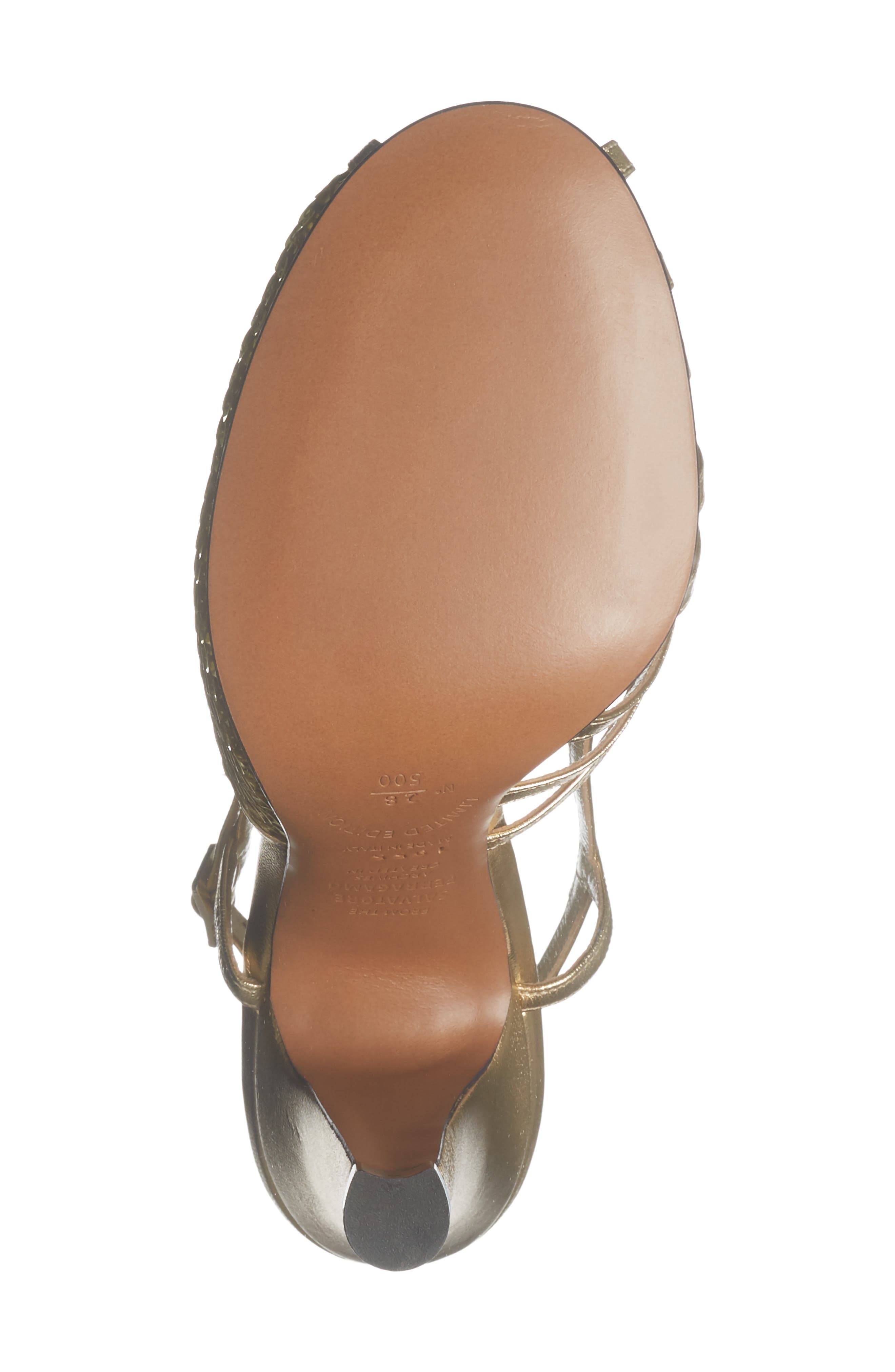 FERRAGAMO Vicever Sequin Slingback Sandal, Alternate, color, Gold