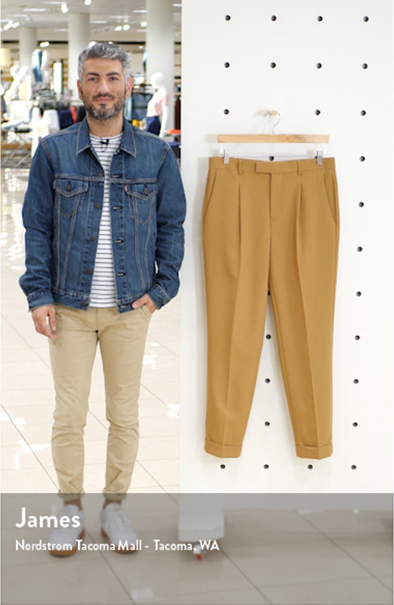 Bridge Skinny Fit Pleated Dress Pants, sales video thumbnail