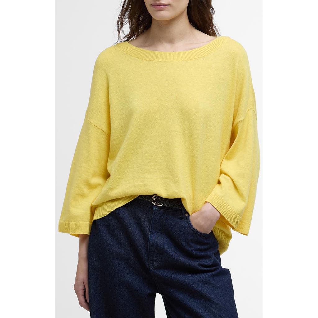 Barbour Lucy Womens Jumper In Sunray Yellow