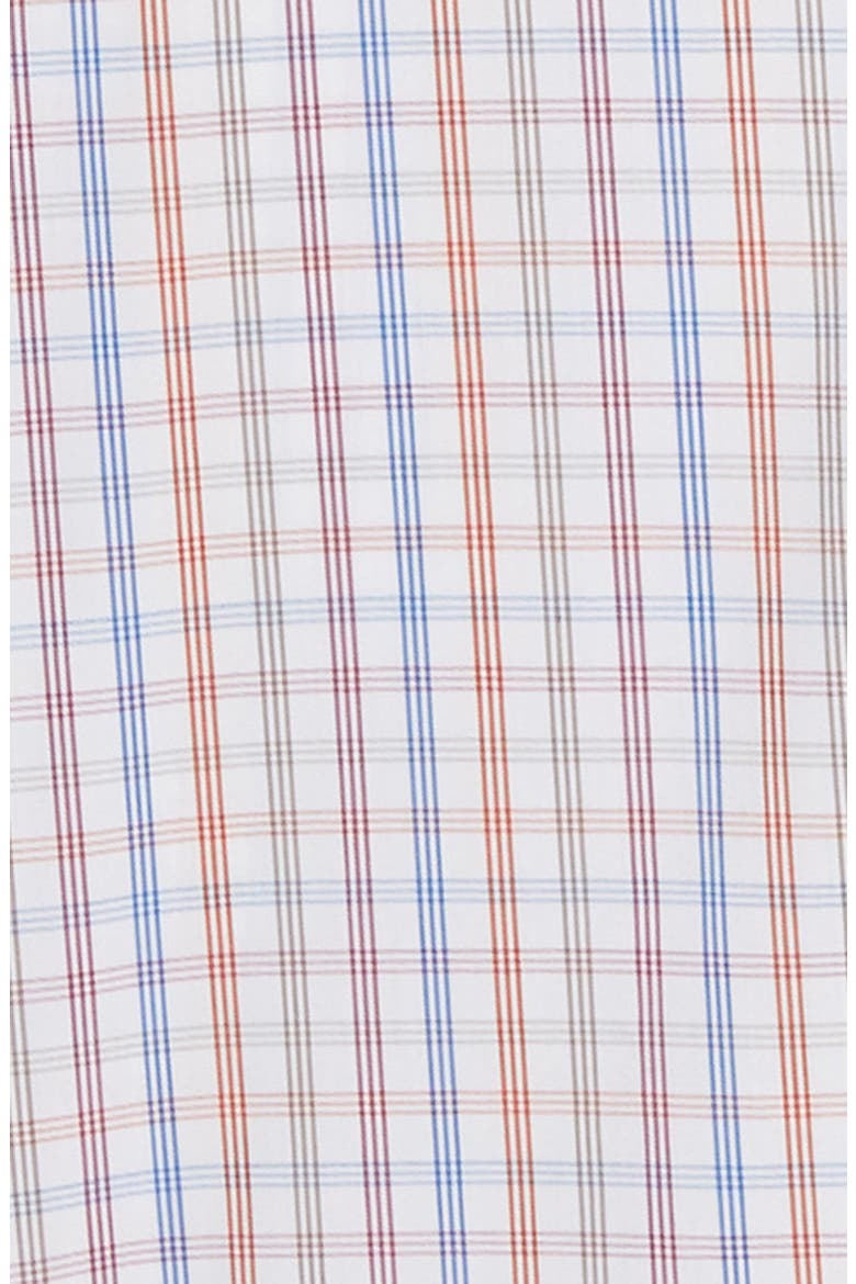 Classic Fit Plaid Button-Down Shirt, Alternate, color, WHITE