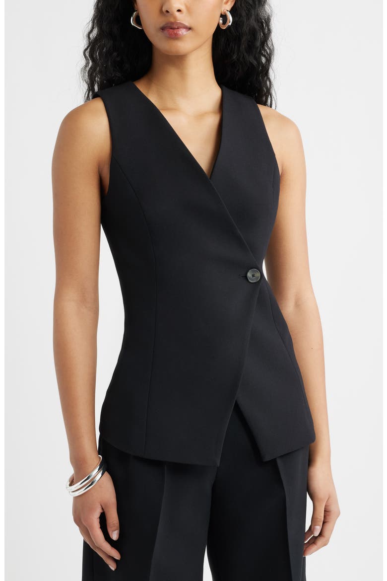 The Icon Asymmetric Vest, Main, color, BLACK