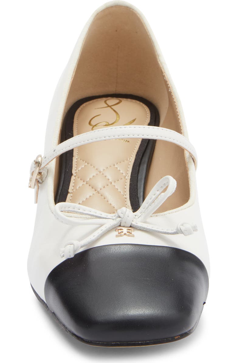 Sam Edelman Thora Mary Jane Pump, Alternate, color, White/ Black