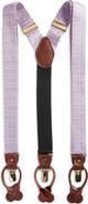 CLIFTON WILSON Lavender Polka Dot Silk Suspenders