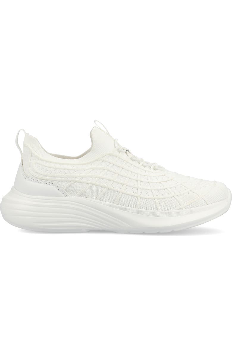 Journee Collection Dasha Knit Sneaker, Alternate, color, White