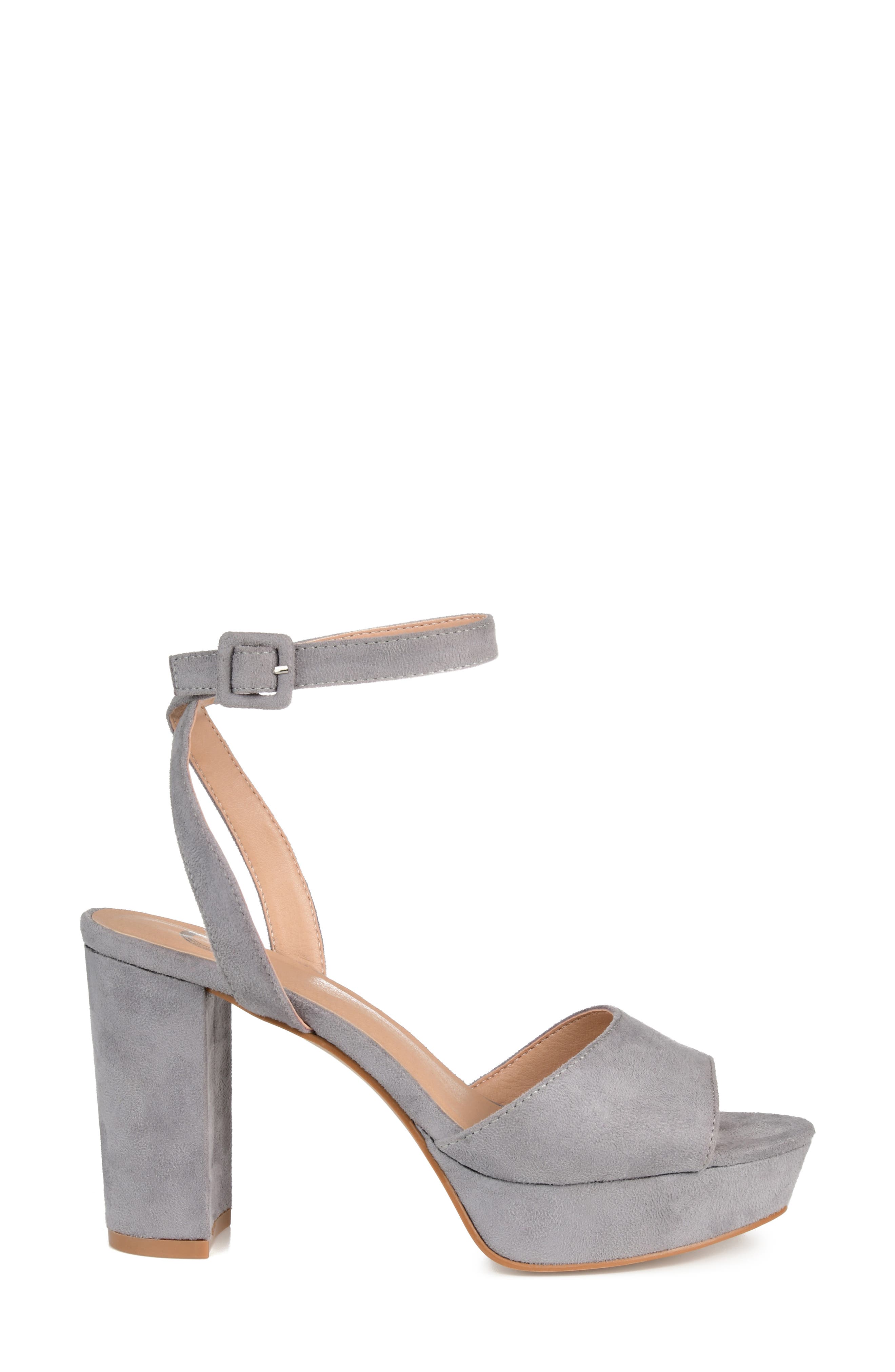 Journee Collection Nairri Platform Sandal - Wide Width, Alternate, color, Grey