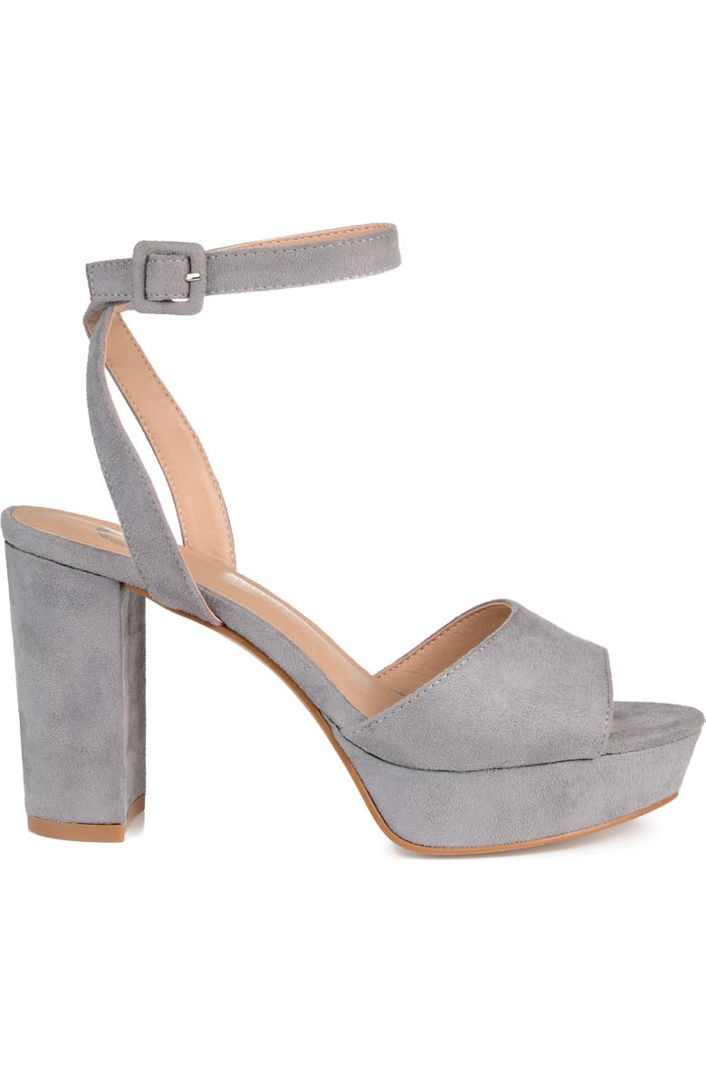 Journee Collection Nairri Platform Sandal - Wide Width, Alternate, color, Grey