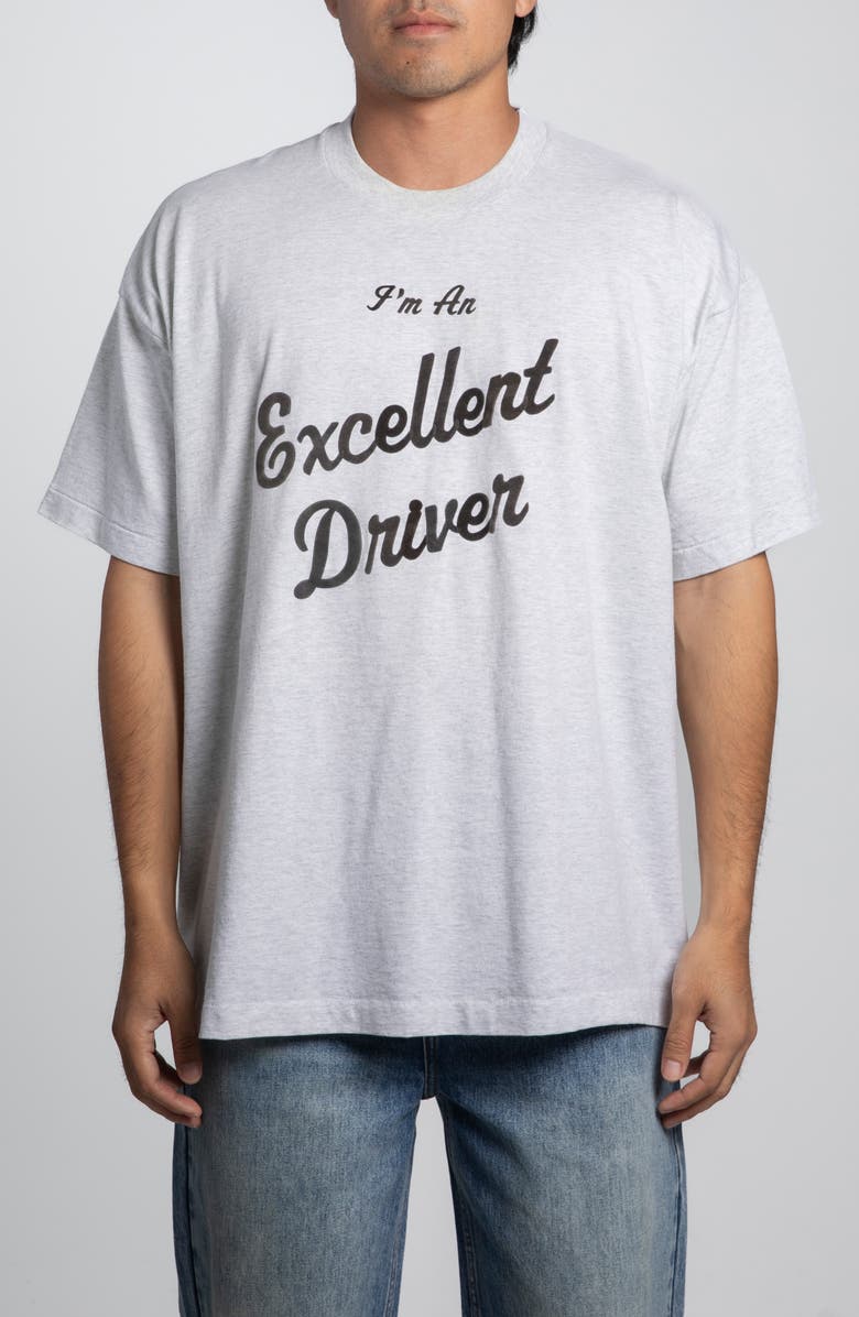 Elwood Vintage Excellent Driver Tee, Main, color, Grey