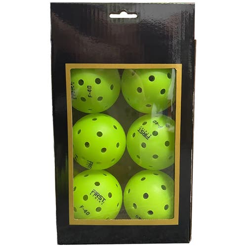 First Strike Pickleball F40 Pickleballs 6 Pack in Green  product