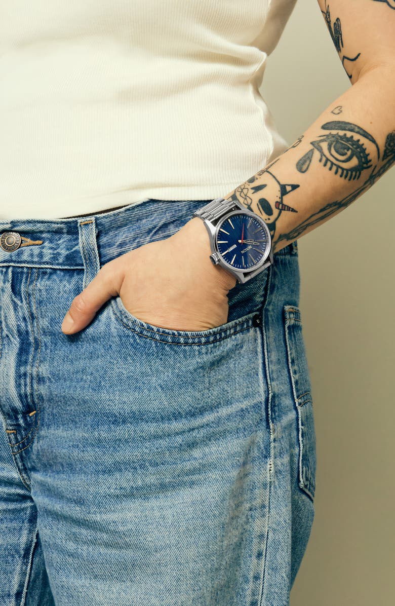 Nixon Sentry Bracelet Watch, 42mm, Alternate, color, 