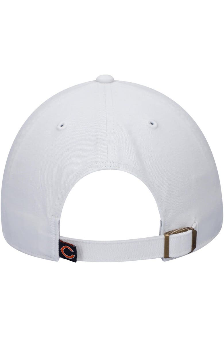 Men's '47 White Chicago Bears Logo Clean Up Adjustable Hat, Alternate, color, White