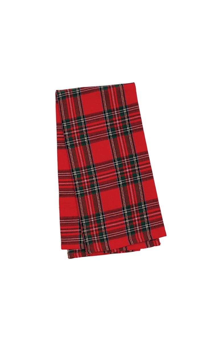 C&F Home 27" x 18" Arlington Plaid Lodge Cabin Everyday Holiday Christmas Woven Cotton Dish Kitchen Towel Decor Decoration, Main, color, Red