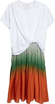 3.1 Phillip Lim Mixed Media Ombré Midi Dress