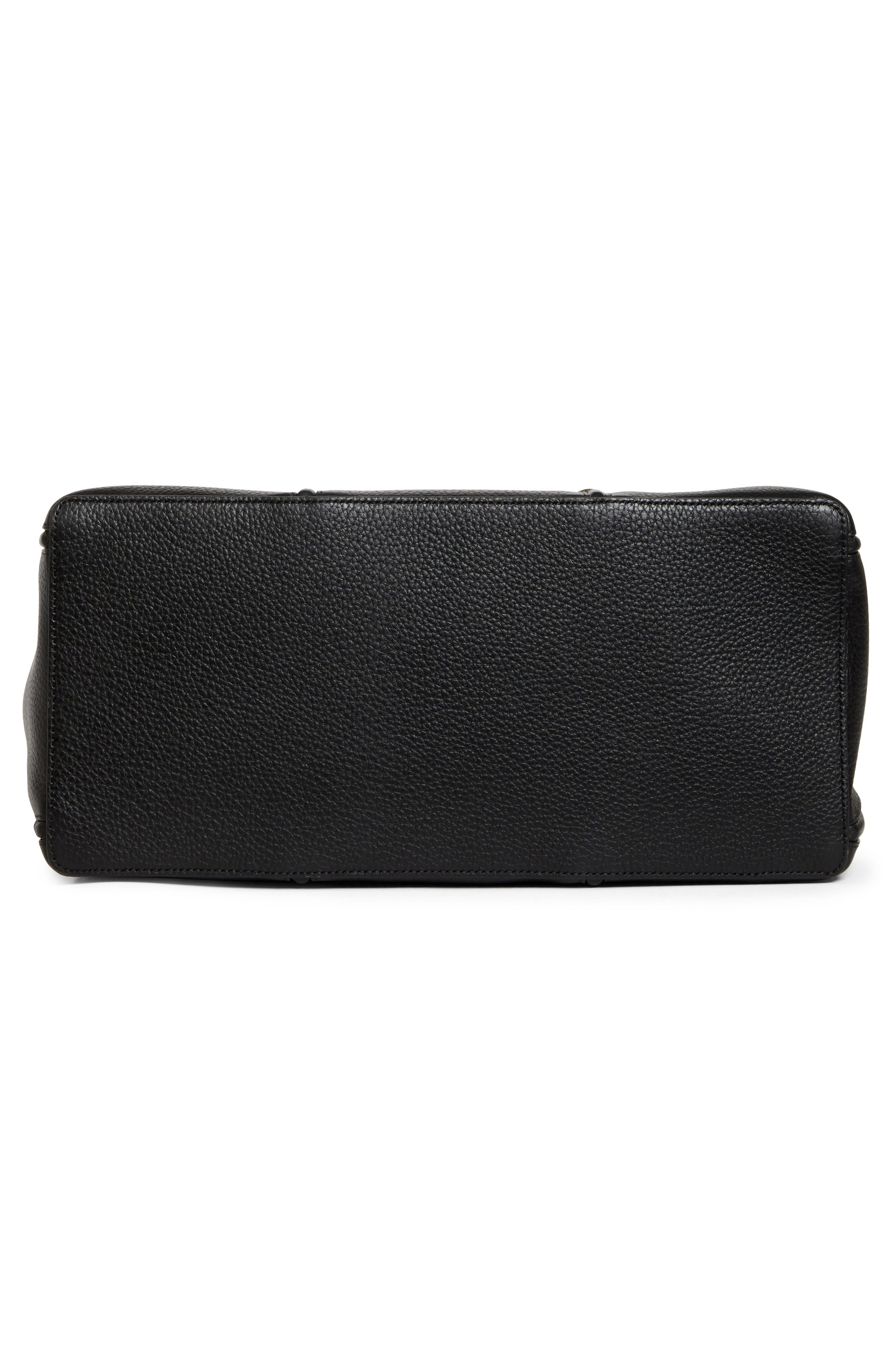 Jacquemus Le Cabas Marino Leather Tote, Alternate, color, Black