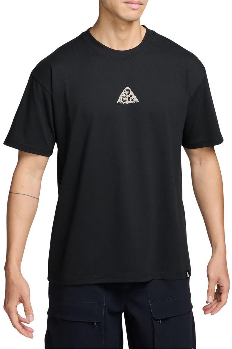 ACG Dri-FIT Logo Graphic T-Shirt, Main, color, BLACK/ LIGHT OREWOOD BROWN